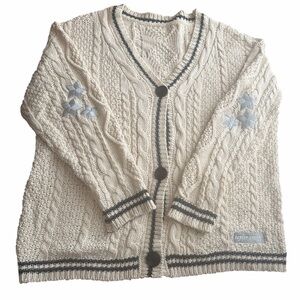 Taylor Swift Folklore 2024 cardigan medium preppy swifty chunky limited cream